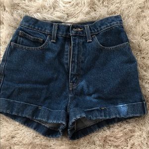 High waist denim shorts